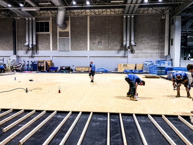 Completed custom exhibition stand at trade show