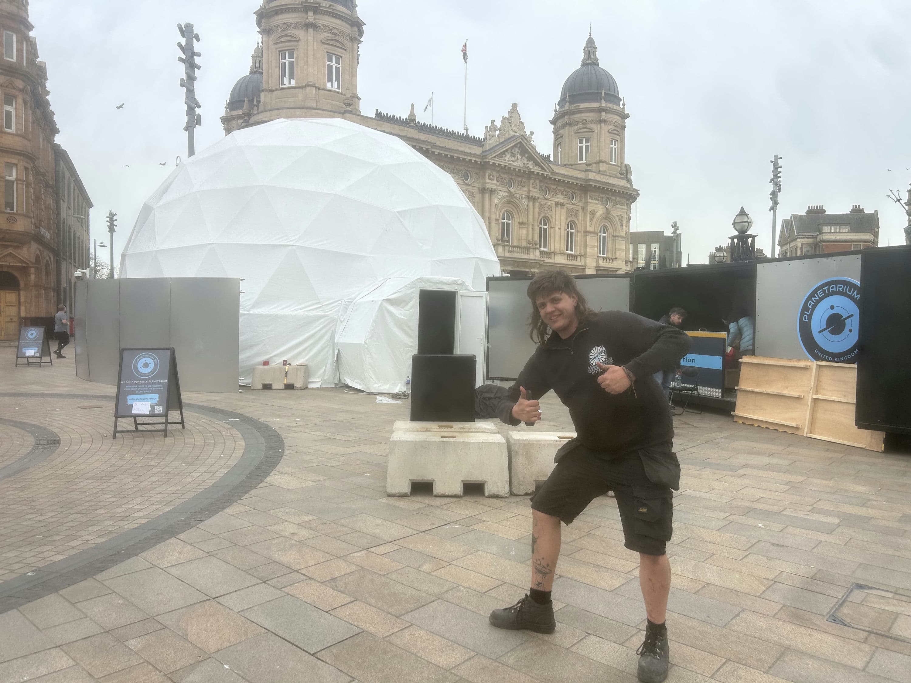 Precision carpentry work on exhibition display