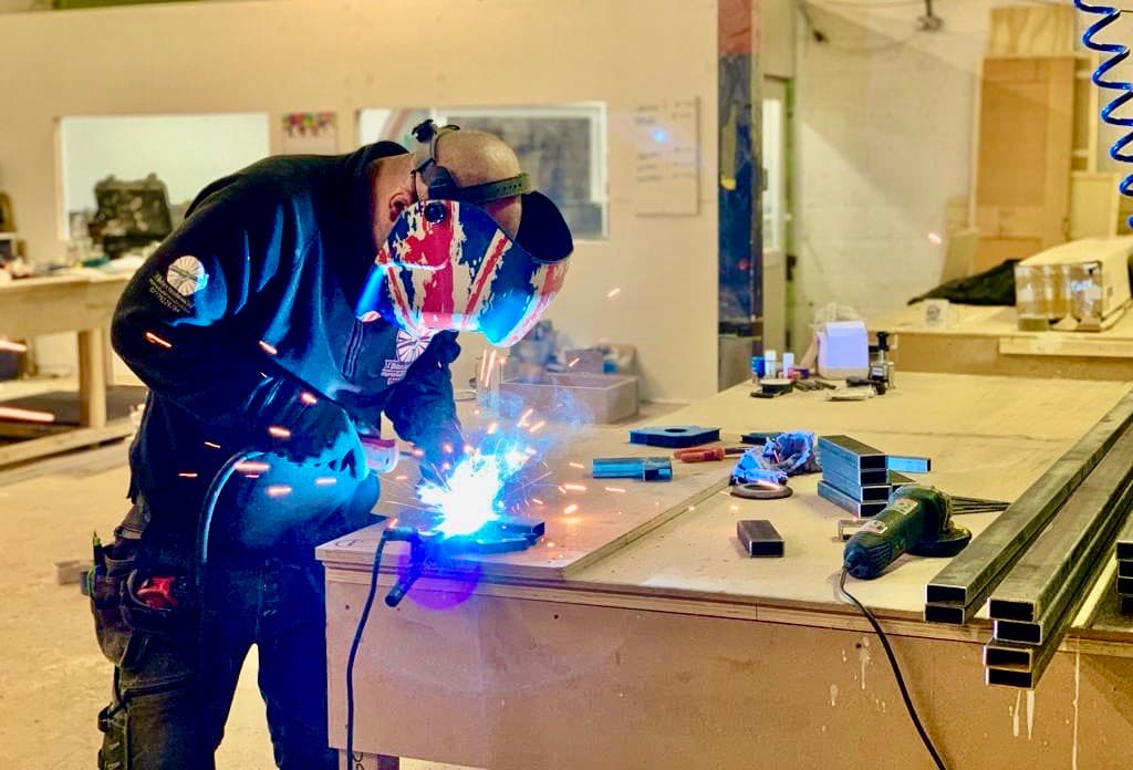 Precision carpentry work on exhibition display